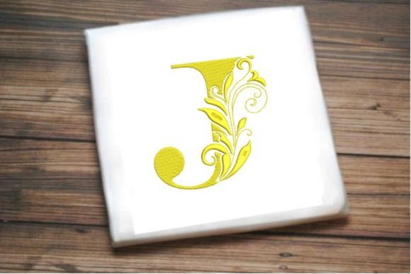 Elegant Floral Alphabet Letter J