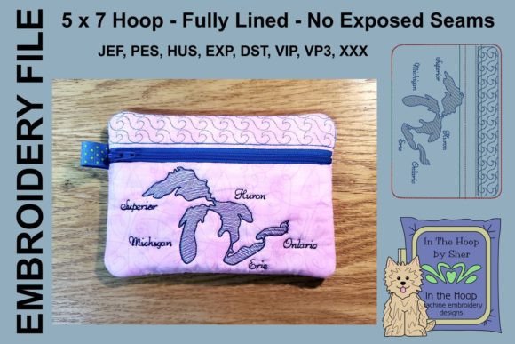 Great Lakes Zipper Bag Embroidery Review