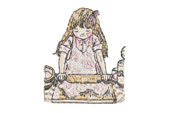 Happy Girl Cooking Embroidery Review