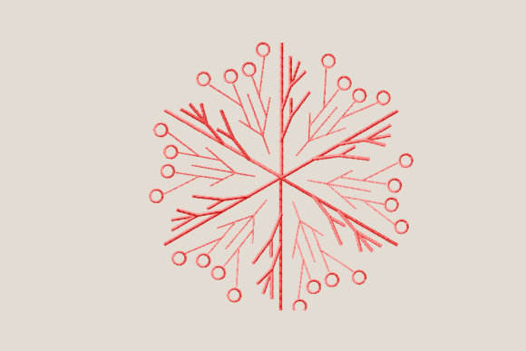 Red Snowflakes Embroidery Design Review