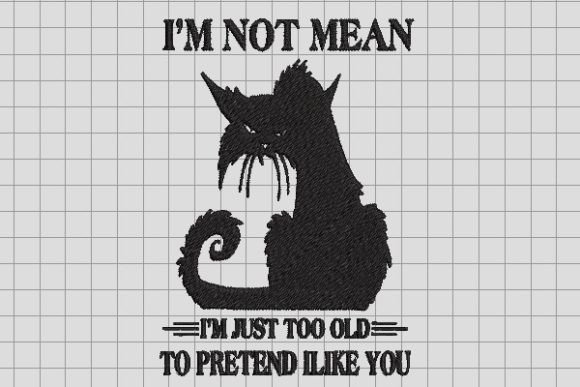 Scary Black Cat with Fangs Embroidery Review